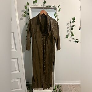 Faux leather Trench coat Zara size S